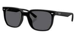 Ray-Ban Sunglasses RB4466D in Matte Black / Polarized Gray (601S81), front three-quarter view