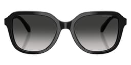 Coach Sunglasses HC8437U in Black / Gray Gradient (50023C), straight front view