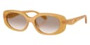 Coach Sunglasses HC8443D in Milky Camel / Light Brown Gradient (591313), front three-quarter view