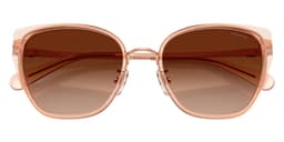 Coach Sunglasses HC7187 in Rose Gold/Champagne / Brown Gradient 948774 (948774), straight front view