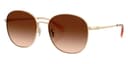 Coach Sunglasses HC7189 in Shiny Light Gold / Brown Gradient 900574 (900574), front three-quarter view