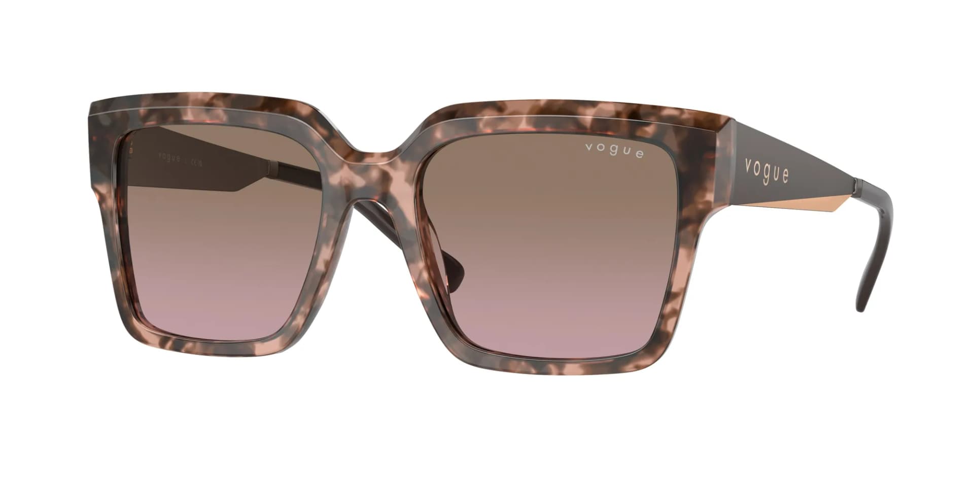 Vogue Eyewear Sunglasses VO5553S in Rose Tortoise (3145), front three-quarter view