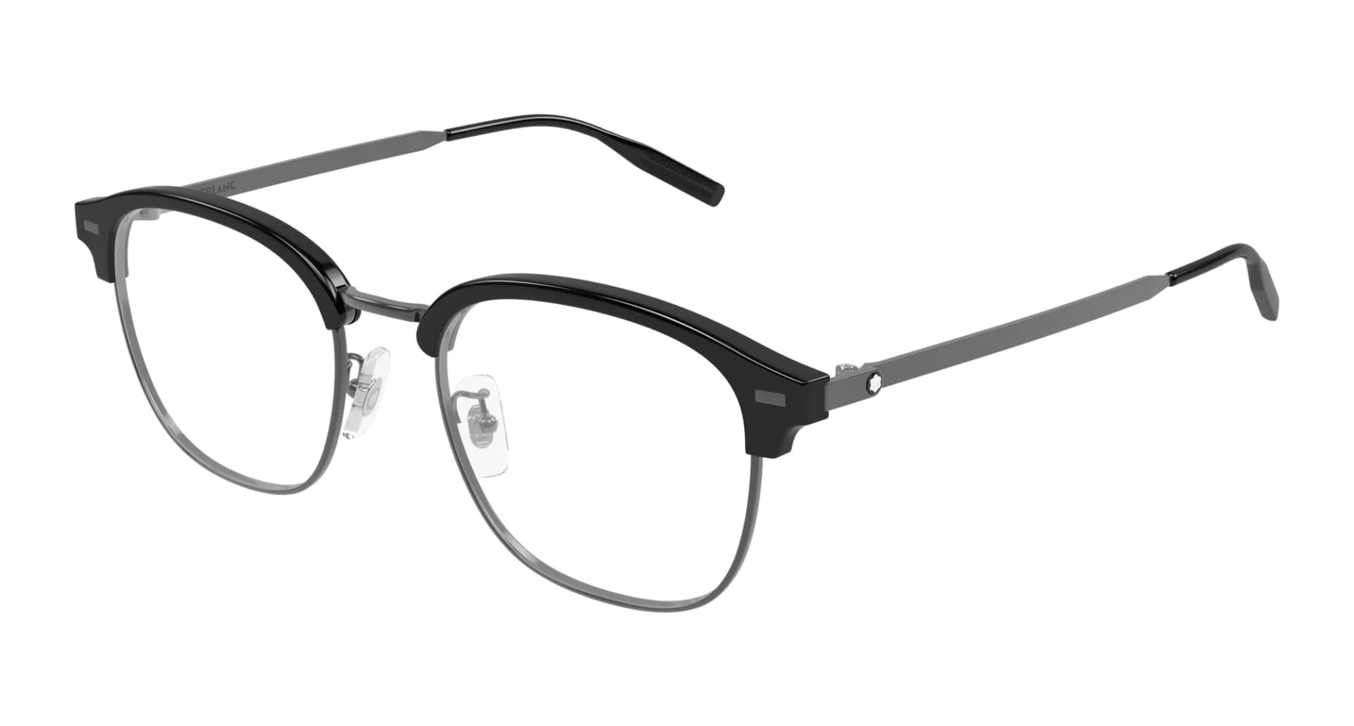 Mont Blanc Frame MB0446OA in Ruthenium (001), front three-quarter view