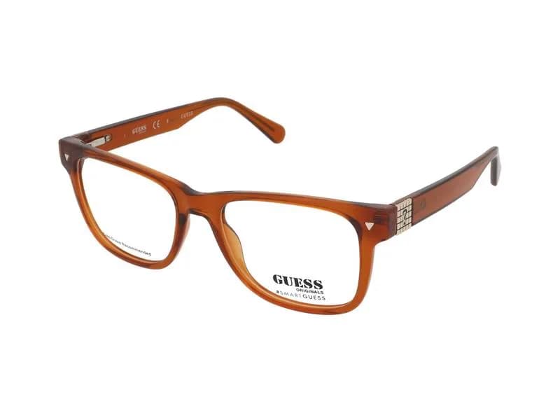 Guess Frame GU8248 in Brown, Transparent (045), front three-quarter view