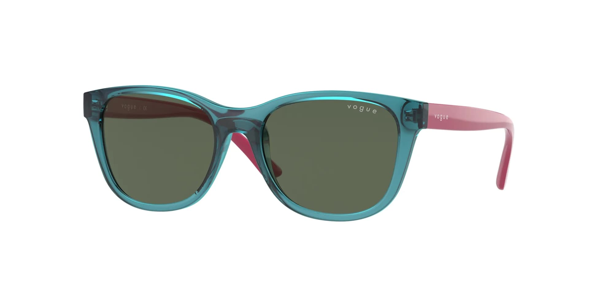 Vogue Eyewear Sunglasses VJ2010 in Transparent Green (2835), front three-quarter view