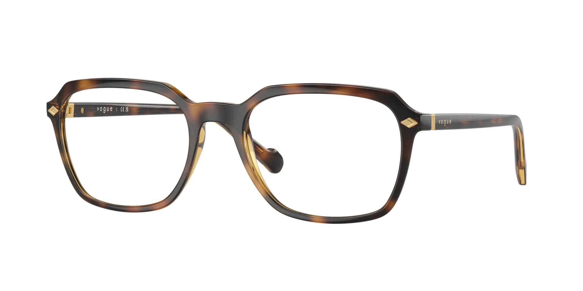Vogue Eyewear VO5532 eyeglasses in Total Dark Havana (2718), front three-quarter view