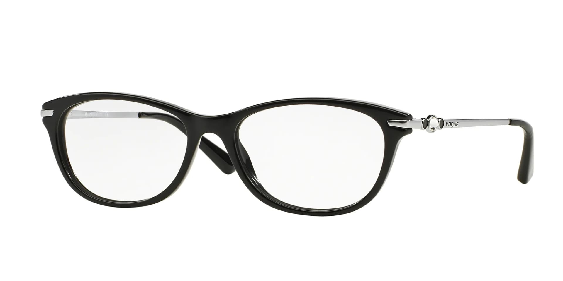 Vogue Eyewear Frame VO2925BI in Black (W44), front three-quarter view