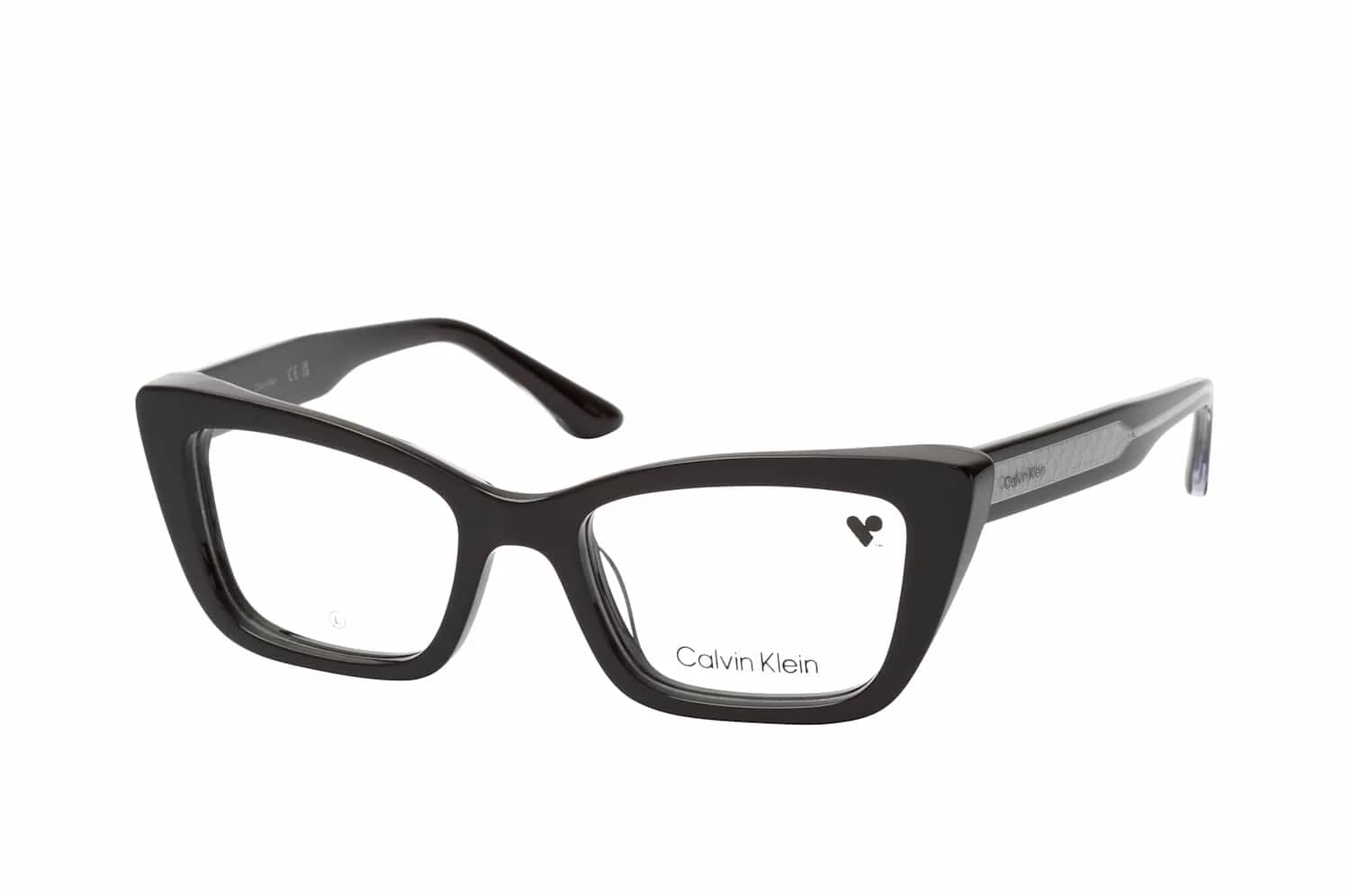 Calvin Klein Frame 25549 in Black (001), front three-quarter view