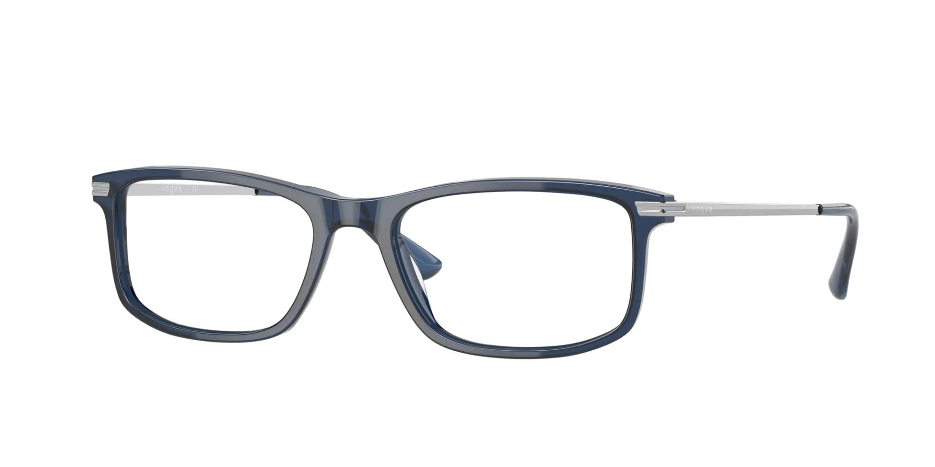 Vogue Eyewear Frame VO5436I in Transparent Blue (2760), front three-quarter view