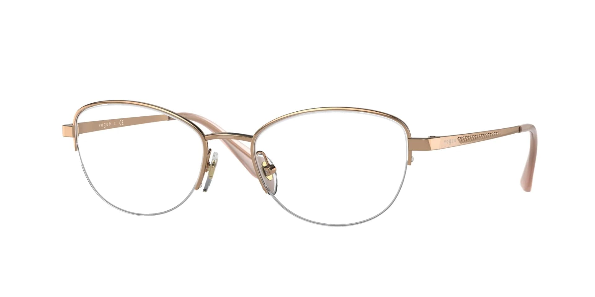Vogue Eyewear Frame VO4184I in Rose Gold (5075), front three-quarter view