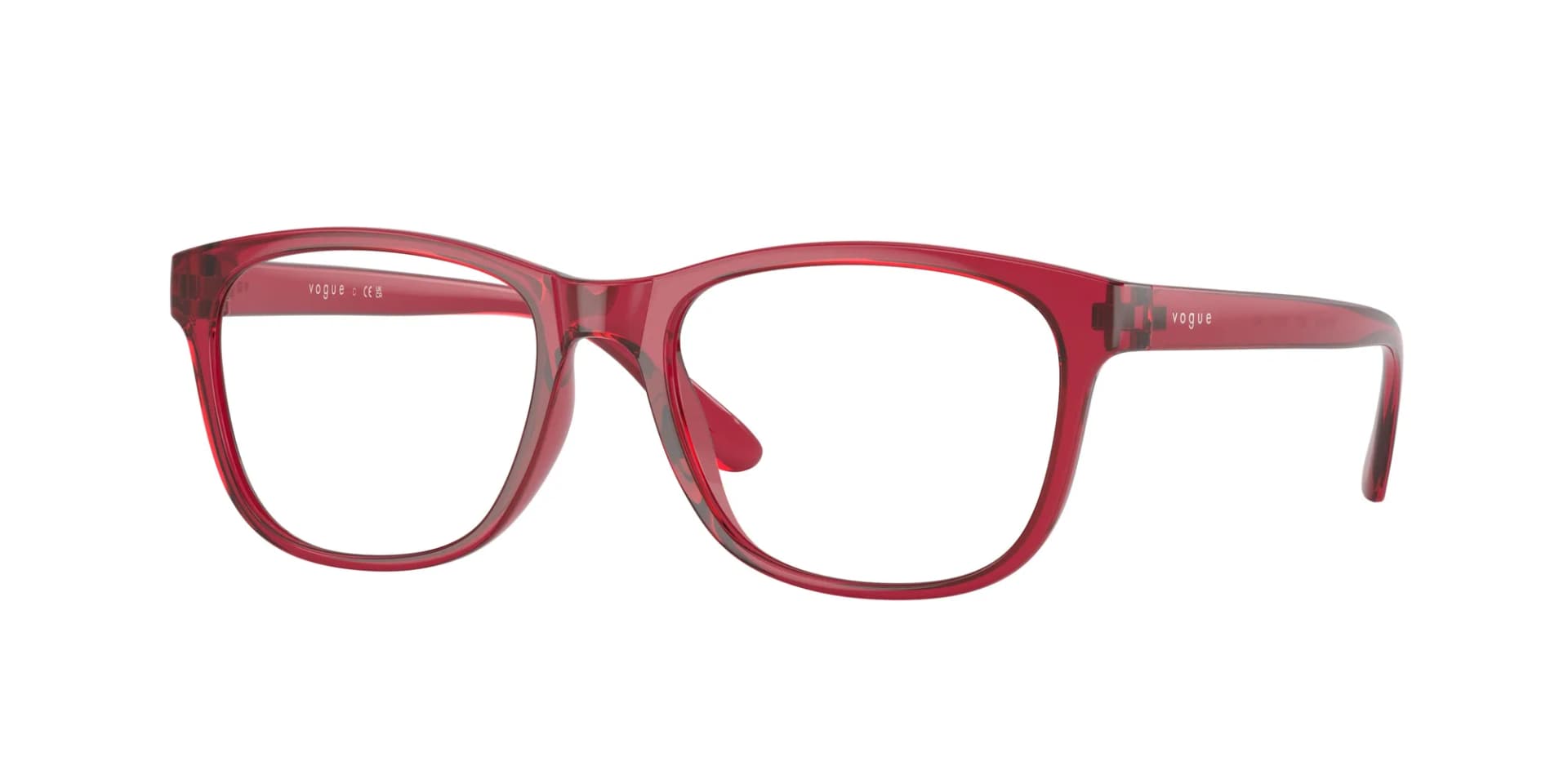 Vogue Eyewear Frame VO5473I in Transparent Bordeaux (2672), front three-quarter view
