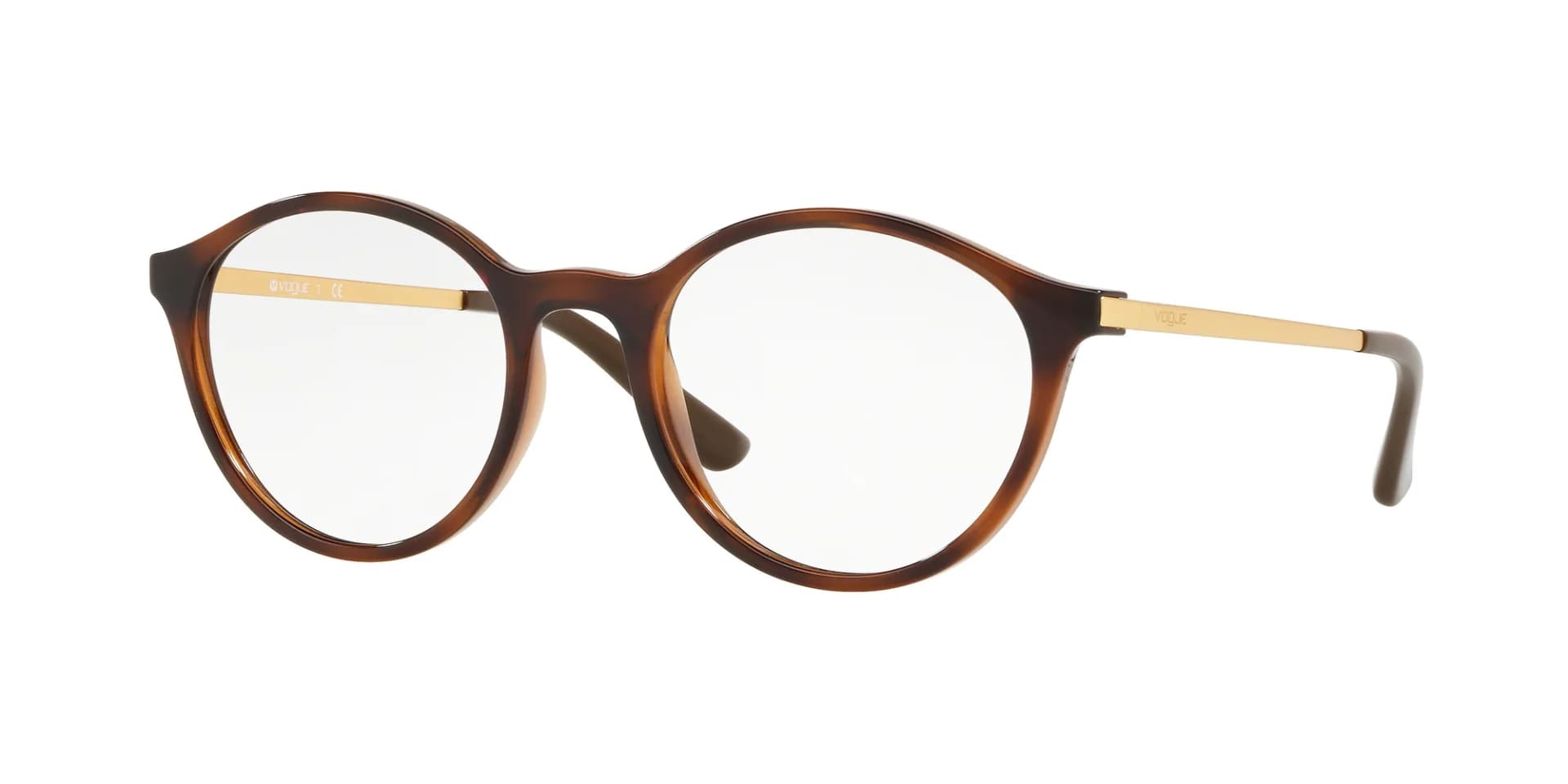 Vogue Eyewear Frame VO5223 in Top Havana/Transparent Light Brown (2386), front three-quarter view