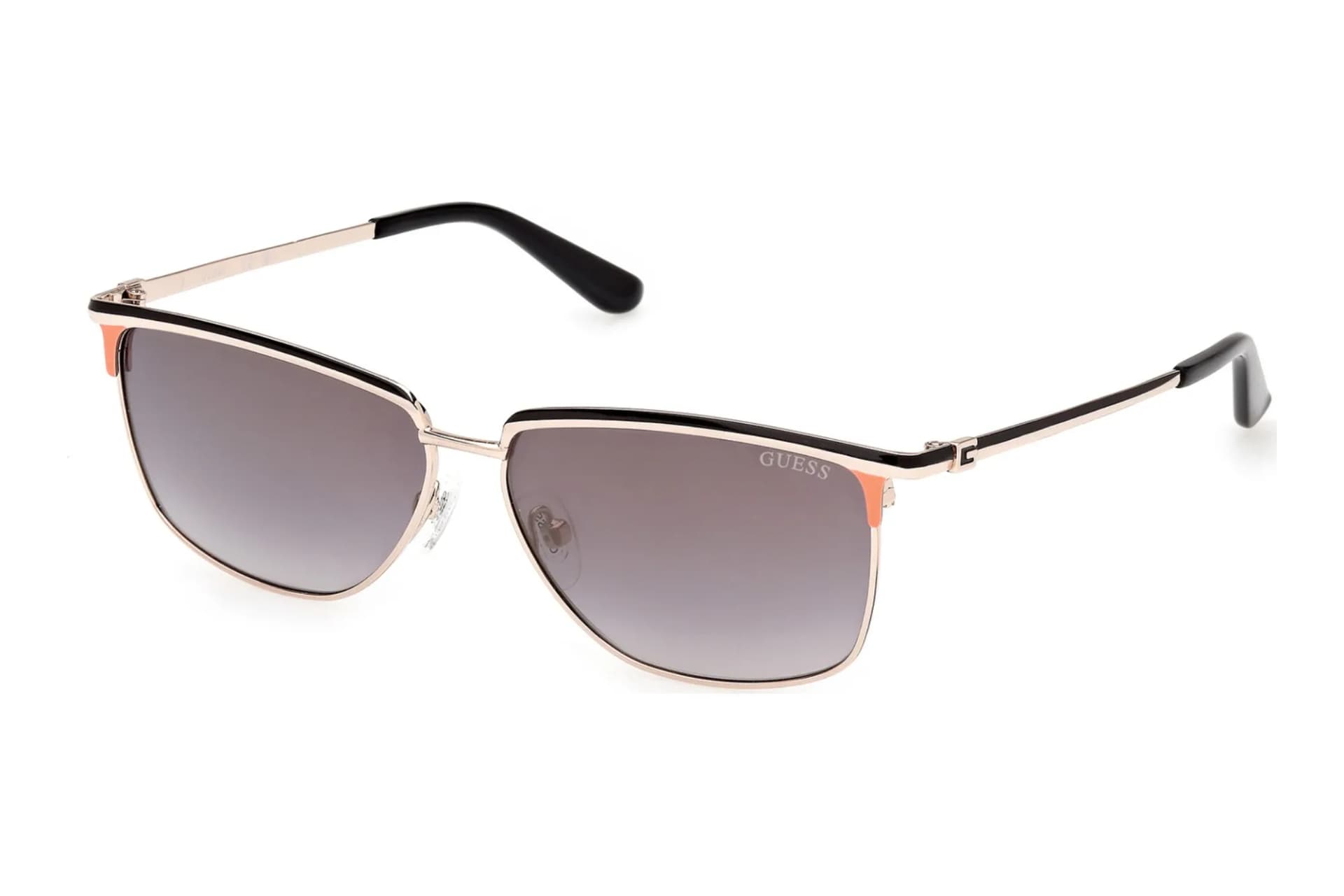 Guess Sunglasses GU00133 in Black/Other / Smoke Mirror (05C), front three-quarter view
