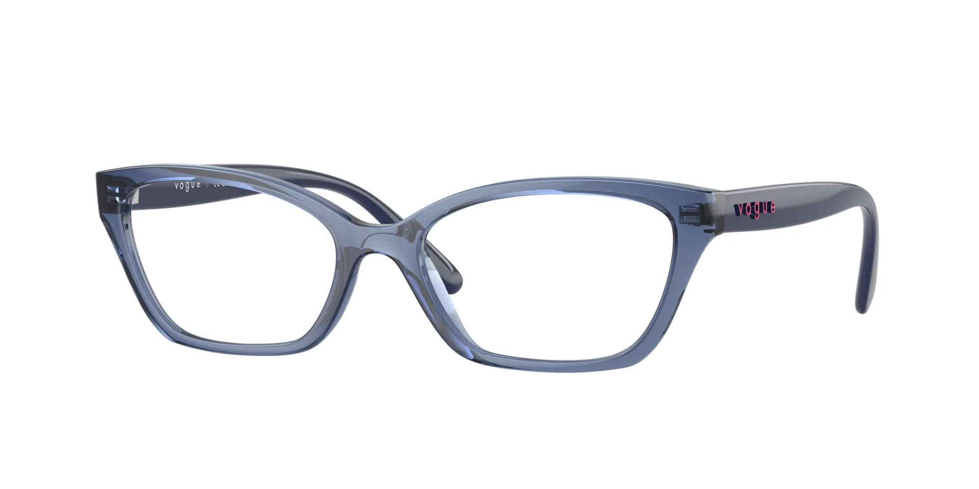 Vogue Eyewear Frame VO5545I in Transparent Blue (2762), front three-quarter view