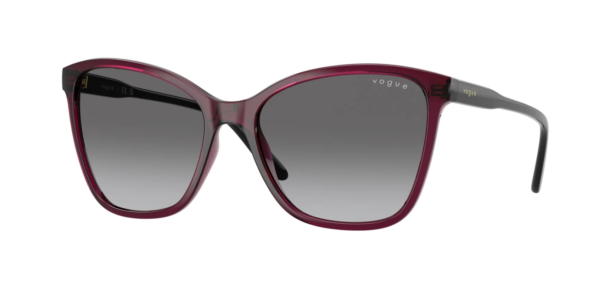 Vogue Eyewear Sunglasses VO5520S in Transparent Cherry (2989), front three-quarter view