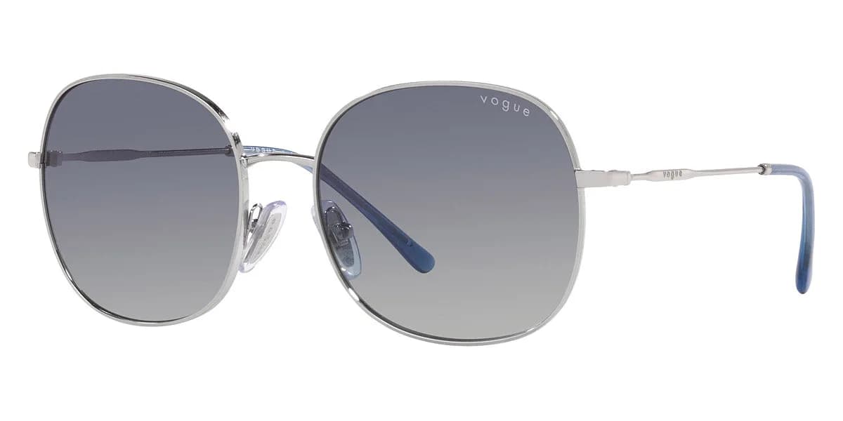 Vogue Eyewear Sunglasses VO4272S in Silver / Gray Gradient Blue (323/), front three-quarter view