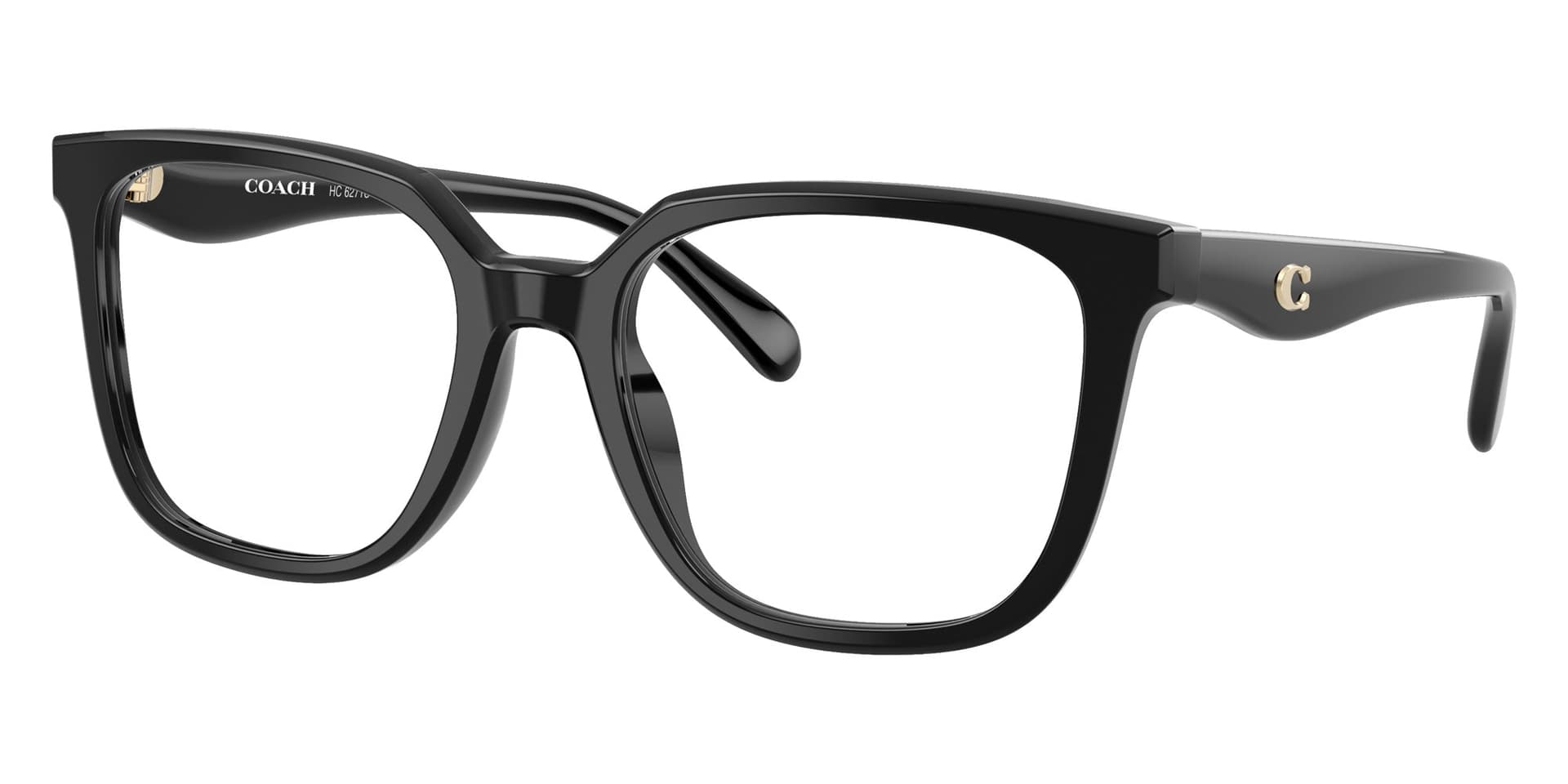 Coach Frame HC6271U in Black (5002), front three-quarter view