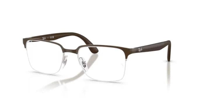 Ray-Ban Frame 6540I in Brown (3195), front three-quarter view