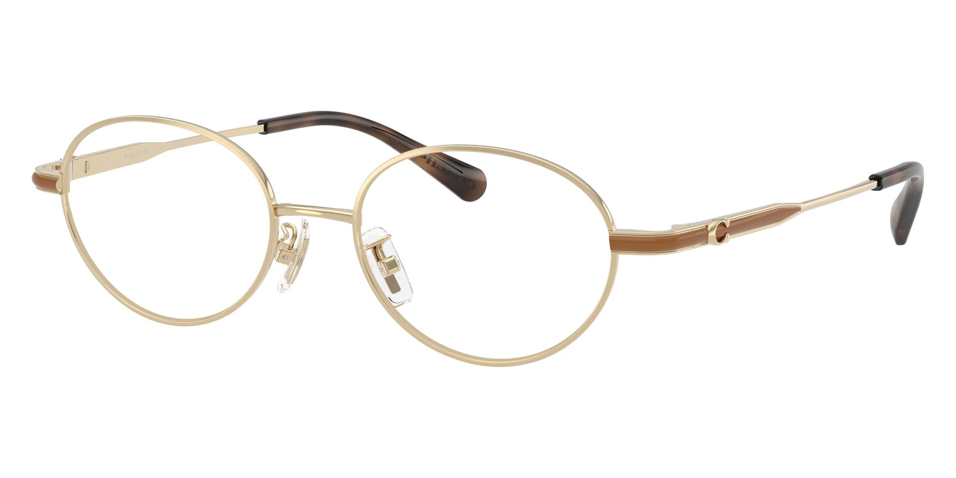 Coach Frame HC5189TD in Shiny Light Gold 9005 (9005), front three-quarter view