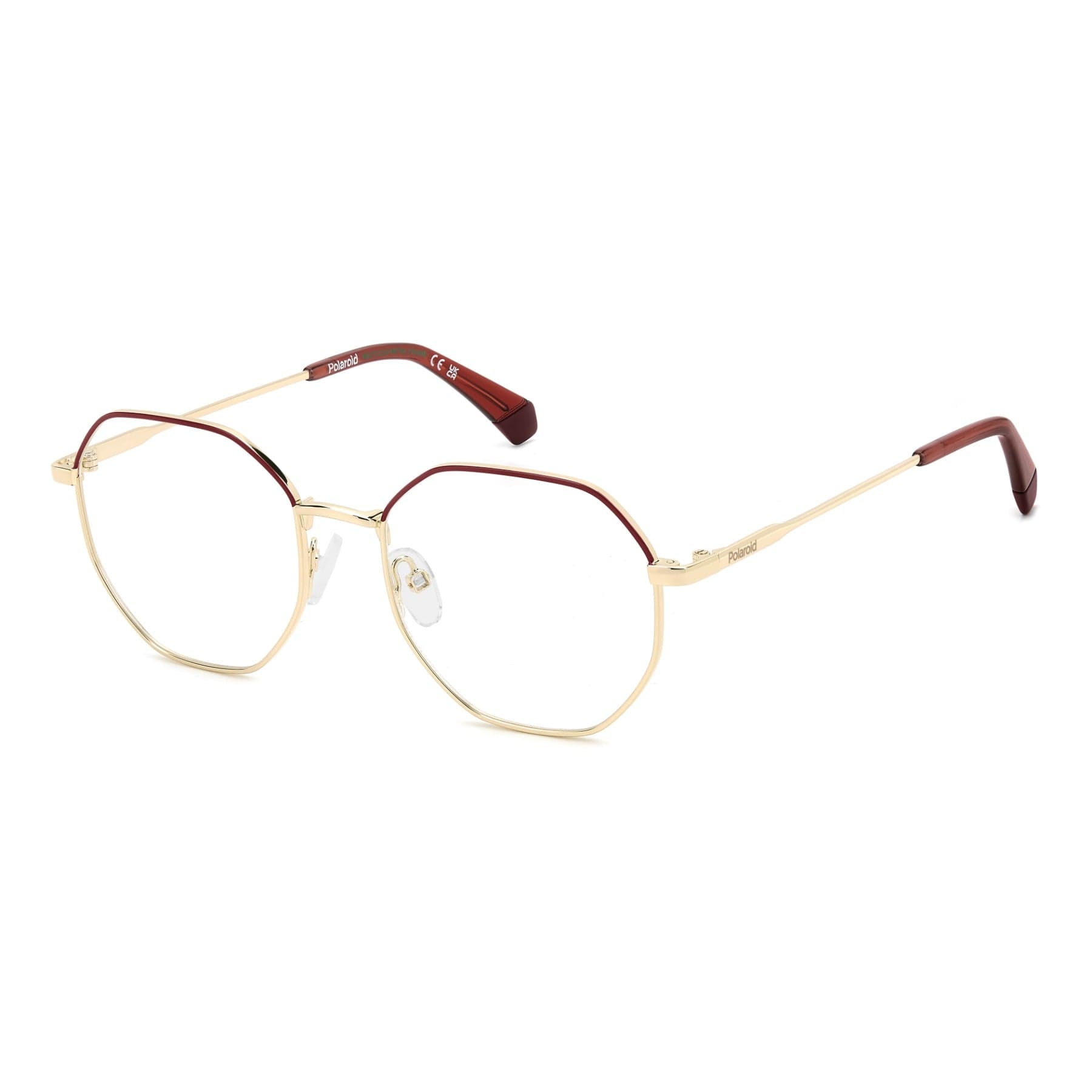 Polaroid Frame PLD D555 in GOLD BURGUNDY, three quarter view