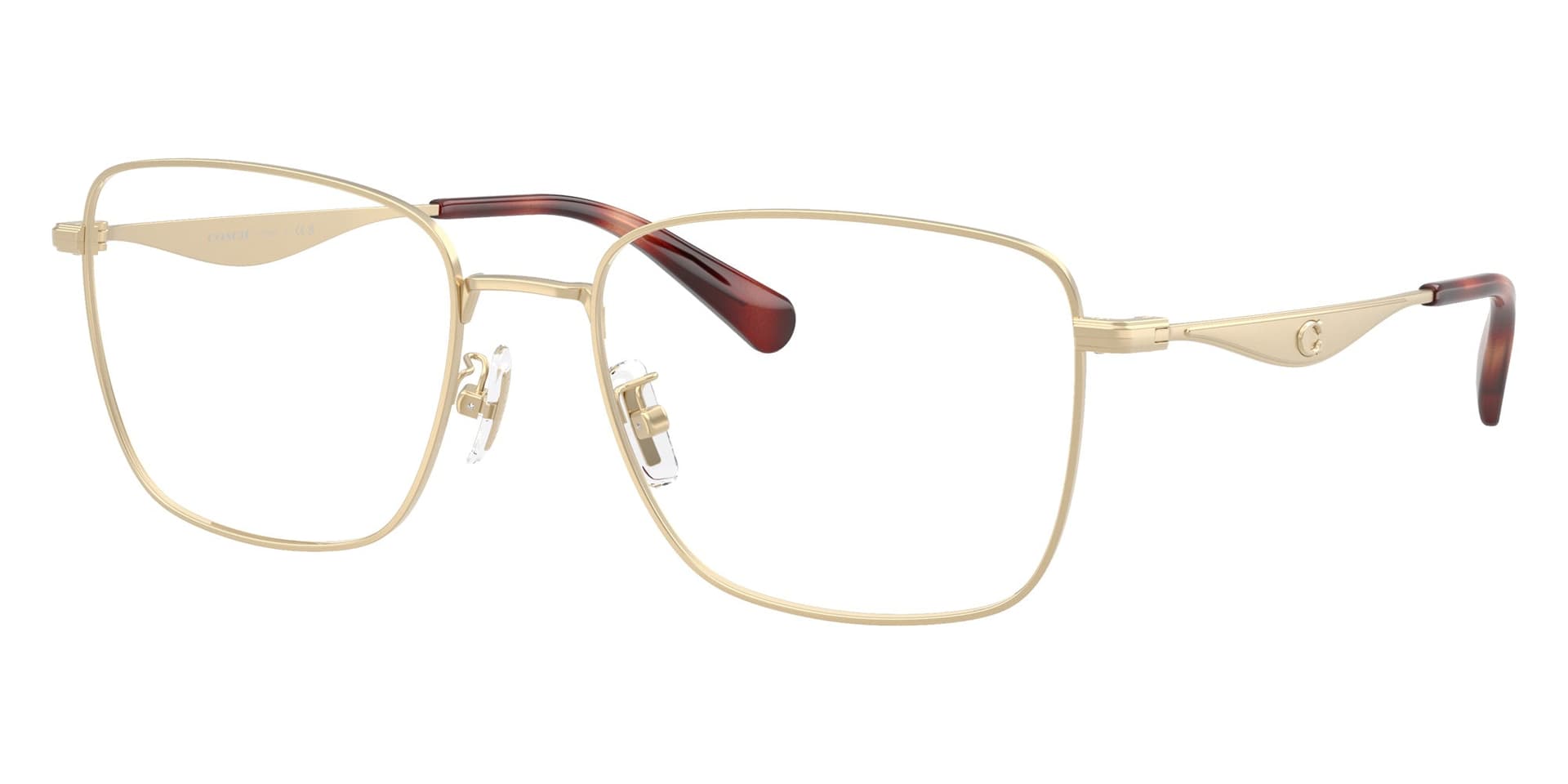 Coach Frame HC5205 in Satin Light Gold 9005 (9005), front three-quarter view