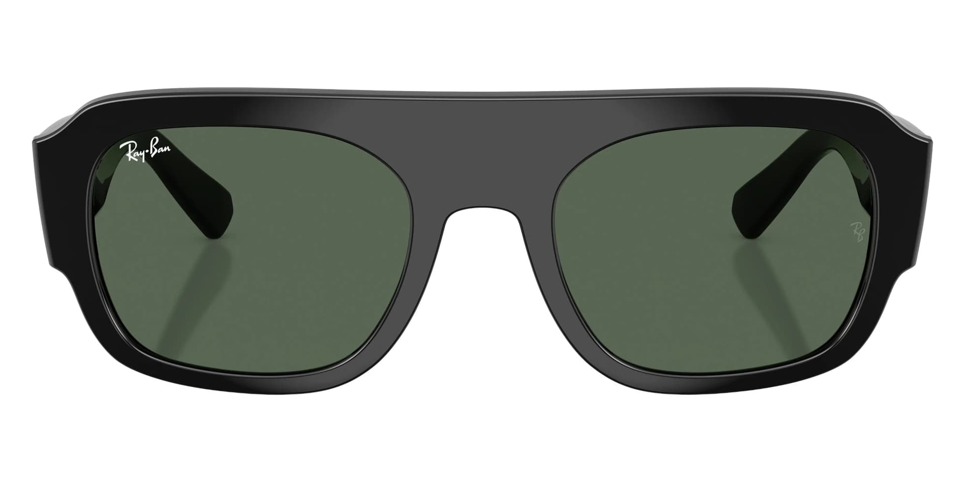 Ray-Ban Sunglasses RB2218 in Black / Dark Green (667771), straight front view
