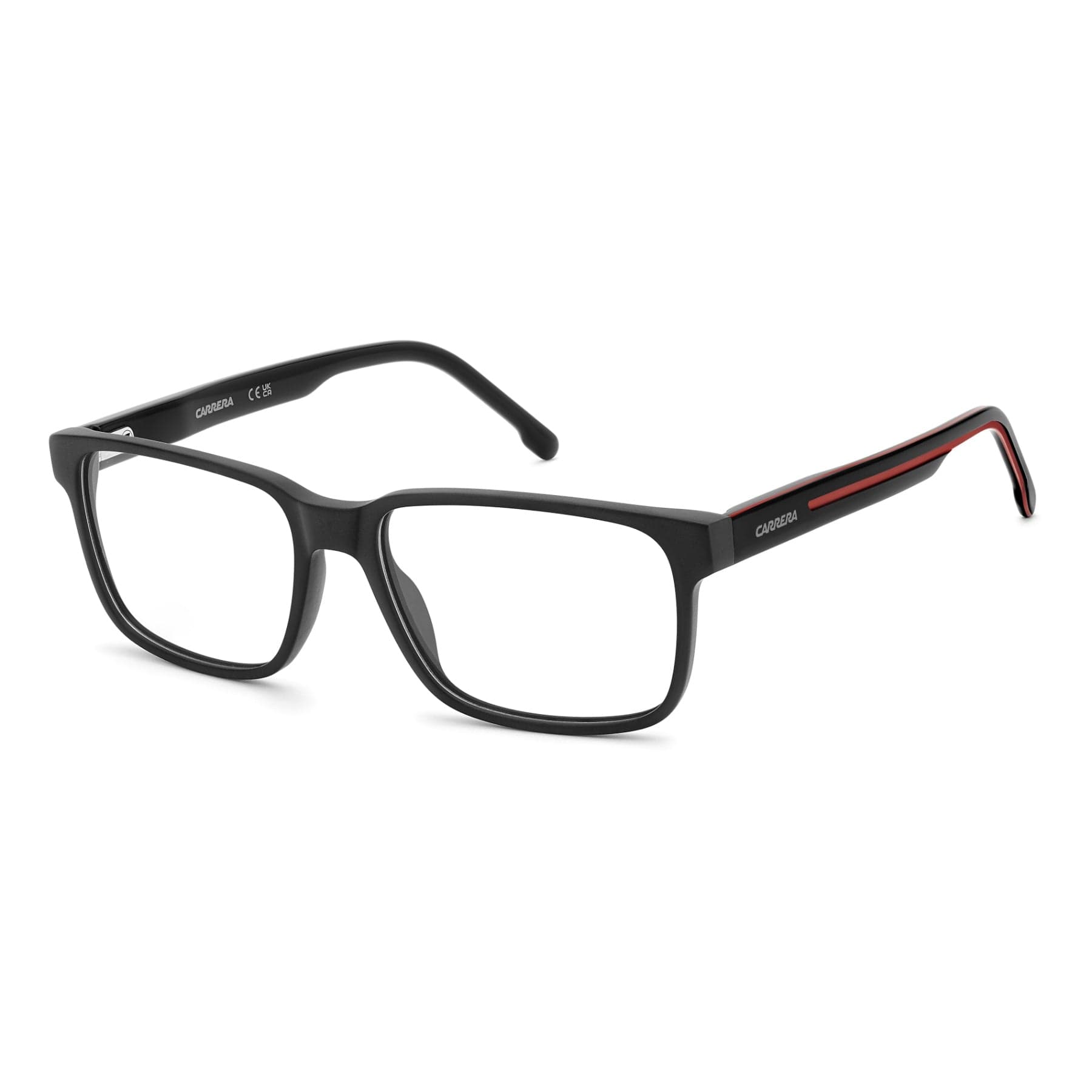 Carrera Frame 8922 in MATTE BLACK RED, three quarter view