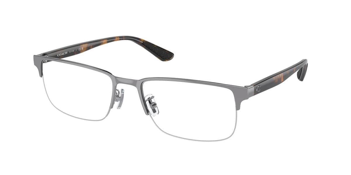 Coach Frame HC5158 in Shiny Gunmetal (9004), front three-quarter view