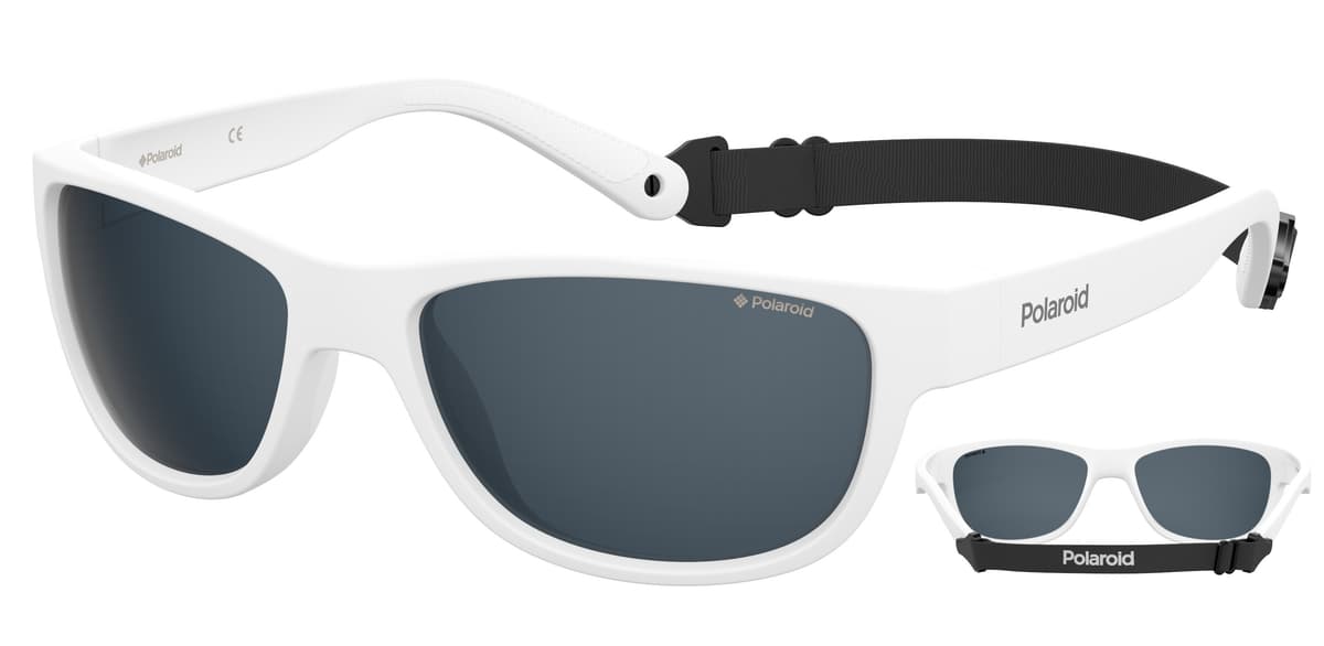 Polaroid Sunglasses PLD 7030/S in Matte White (6HT), front three-quarter view