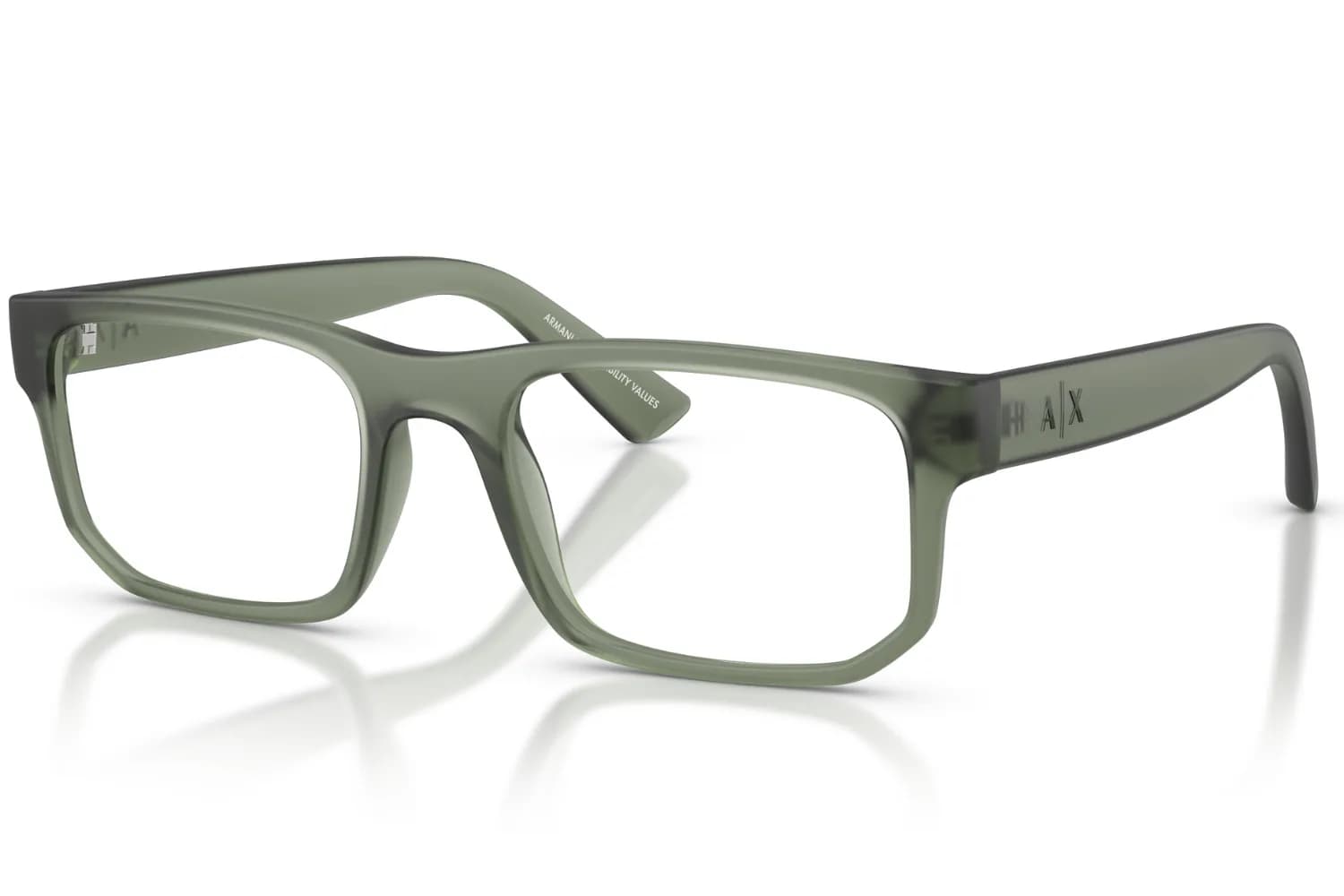 Armani Exchange Frame AX3135 in Frosted Agave (8362), front three-quarter view