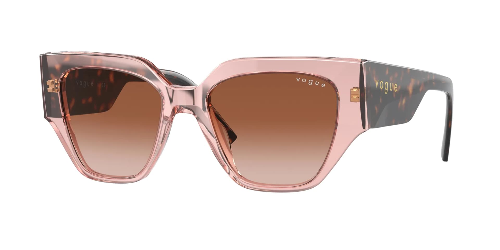 Vogue Eyewear Sunglasses VO5409S in Transparent Pink (2828), front three-quarter view