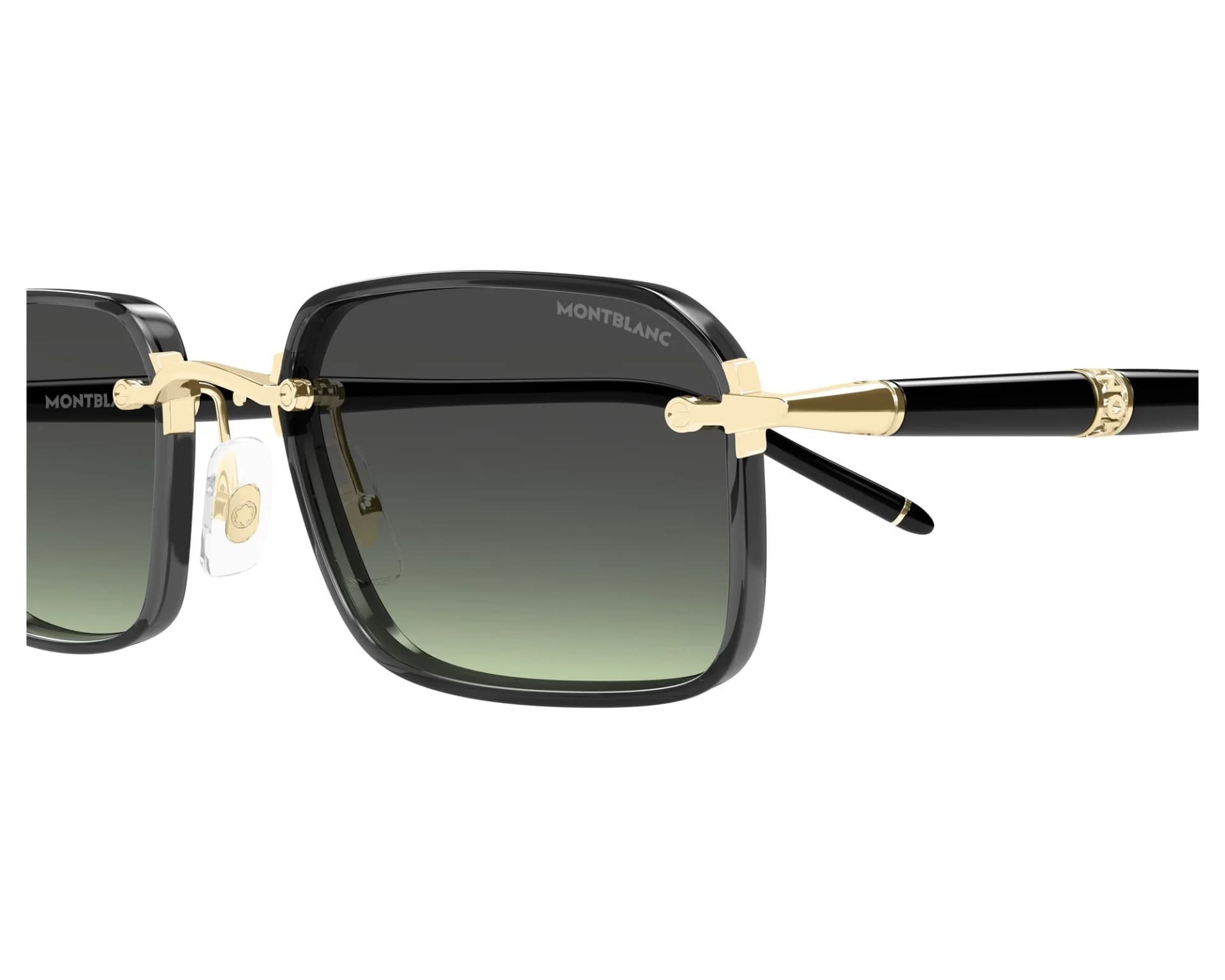 Mont Blanc Sunglasses MB0483S in Gold / Transparent Grey (004), detail view