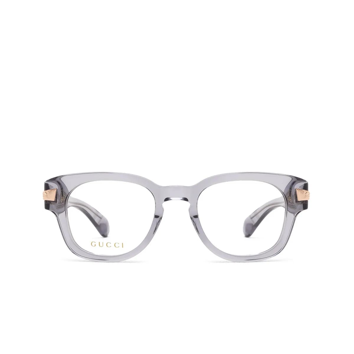 Gucci Frame GG1518O in Transparent Grey (003), straight front view