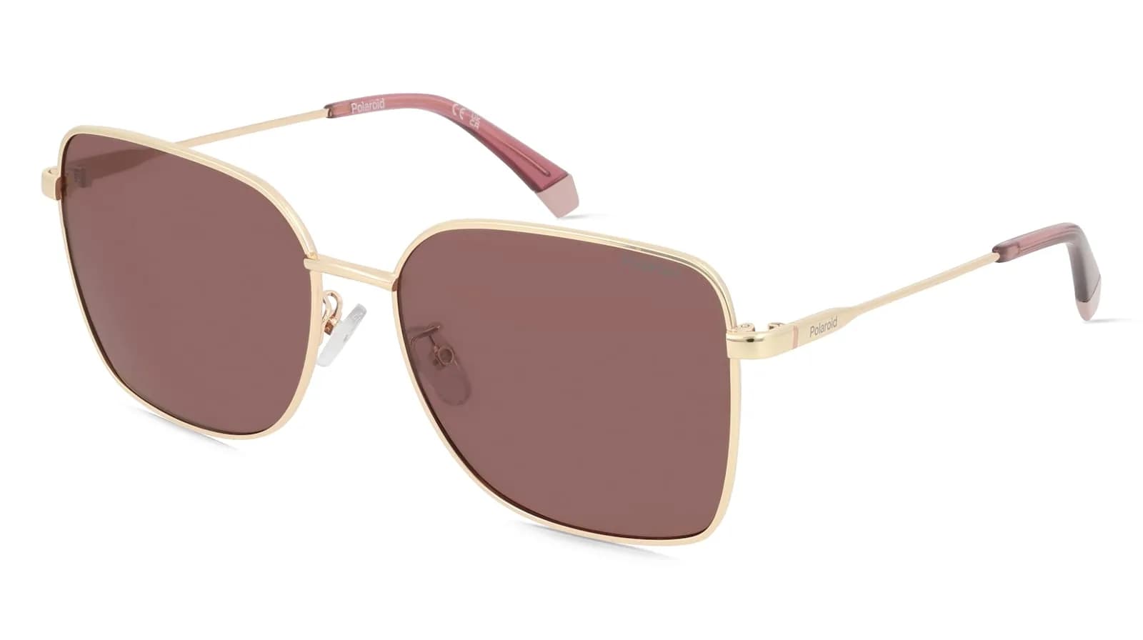 Polaroid Sunglasses PLD 4158/G/S/X in Gold Burgundy (NOA/KL), front three-quarter view