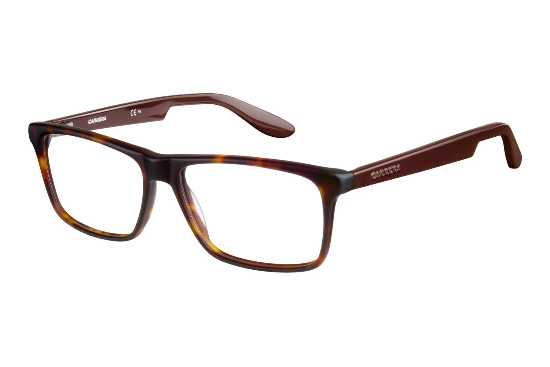 Carrera CA9915 eyeglasses in GPS dark havana with brown temples, front three-quarter view