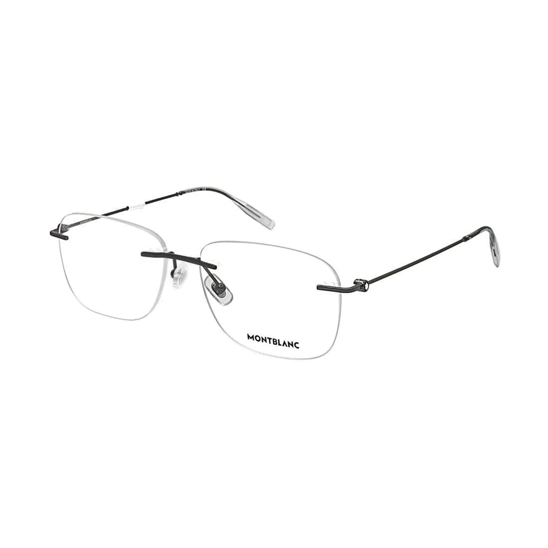 Mont Blanc Frame MB0075O in Gunmetal (001), front three-quarter view