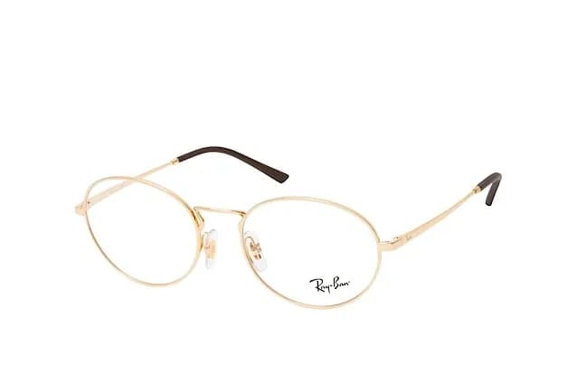 Ray-Ban Frame 6439 in Gold (2500), front three-quarter view