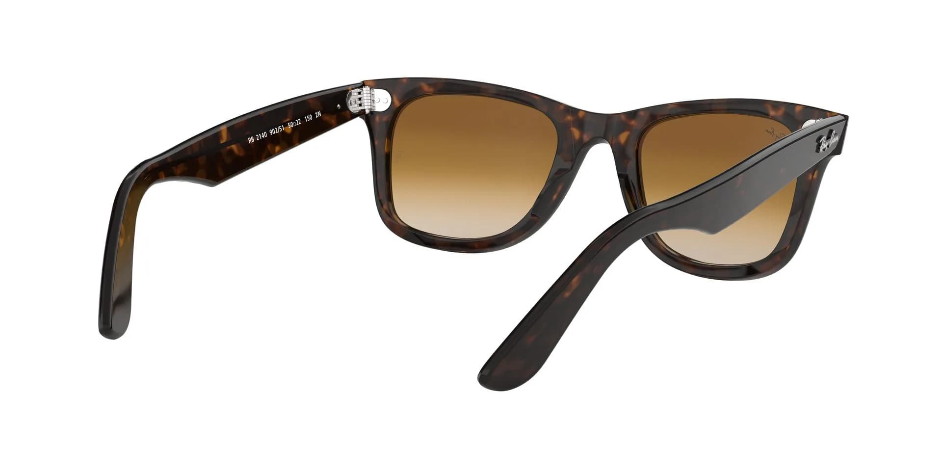 Ray-Ban RB2140 Sunglasses in Tortoise / Light Brown Gradient (902/51), viewed from behind