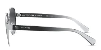 Coach Sunglasses HC7111 in Silver (9001T3), side profile view