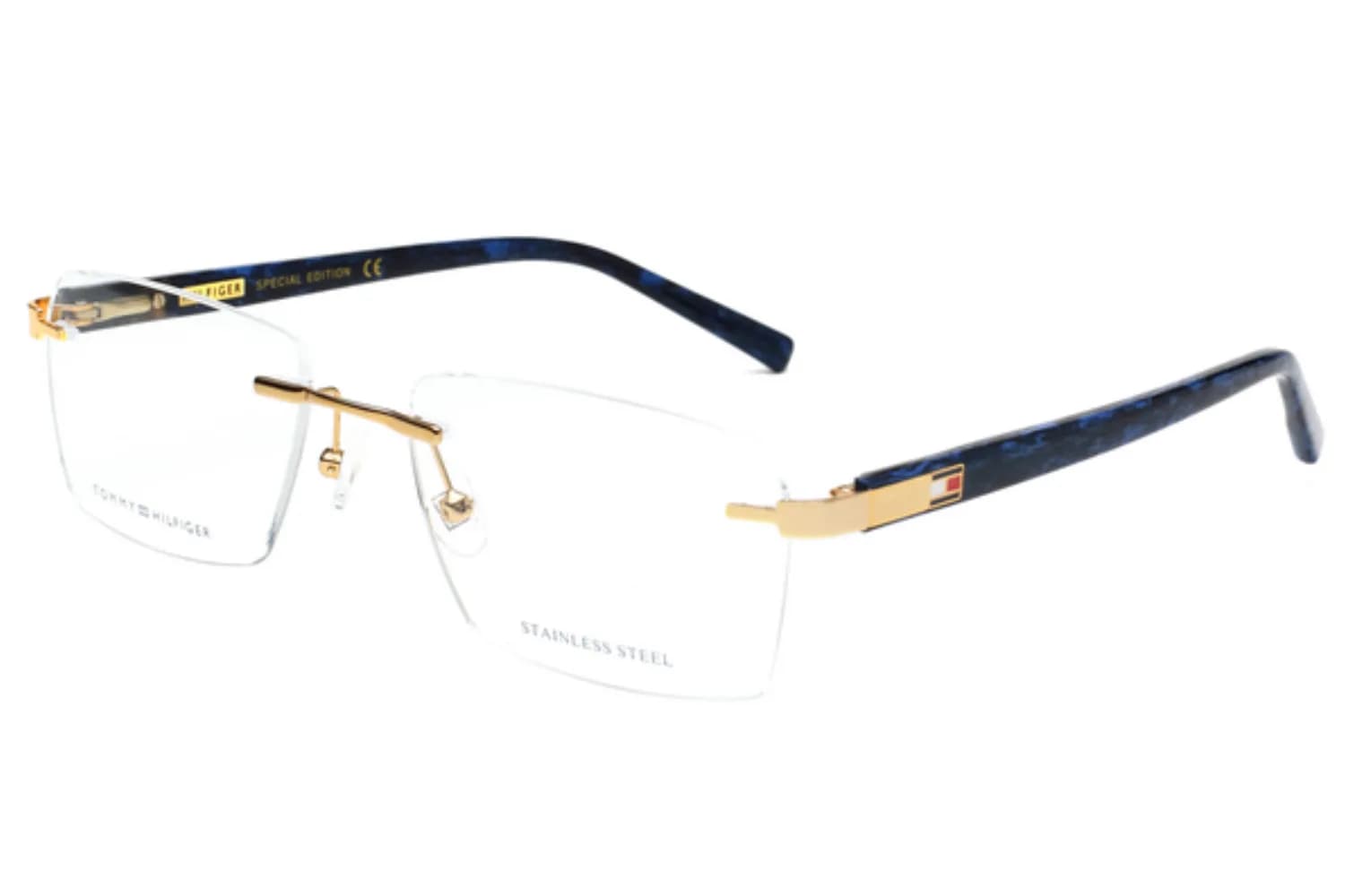 Tommy Hilfiger Frame 6263 in Gold / Blue (C6), front three-quarter view