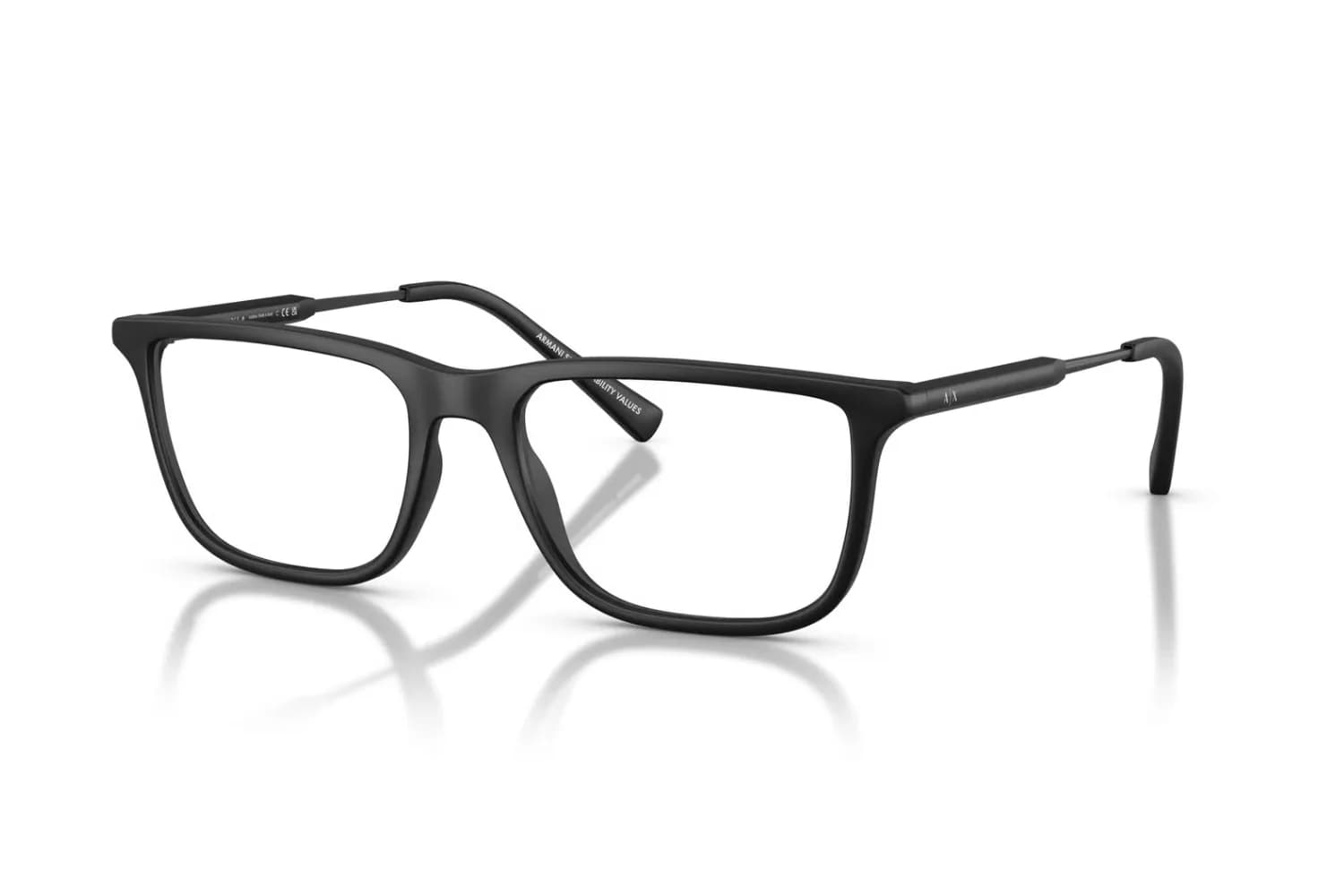 Armani Exchange Frame AX3126 in Matte Black (8078), front three-quarter view