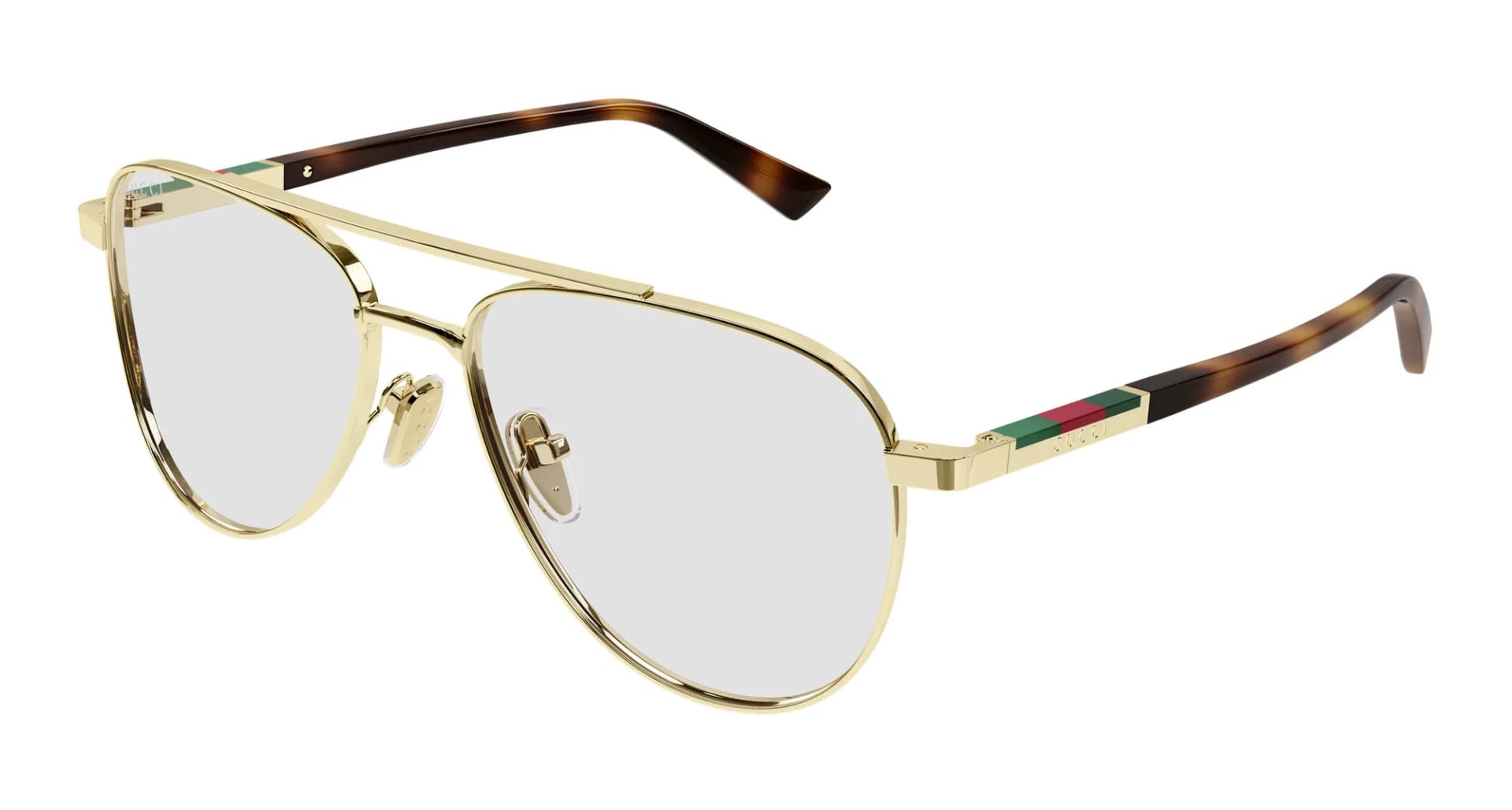 Gucci Sunglasses GG1962S in Gold (005), front three-quarter view