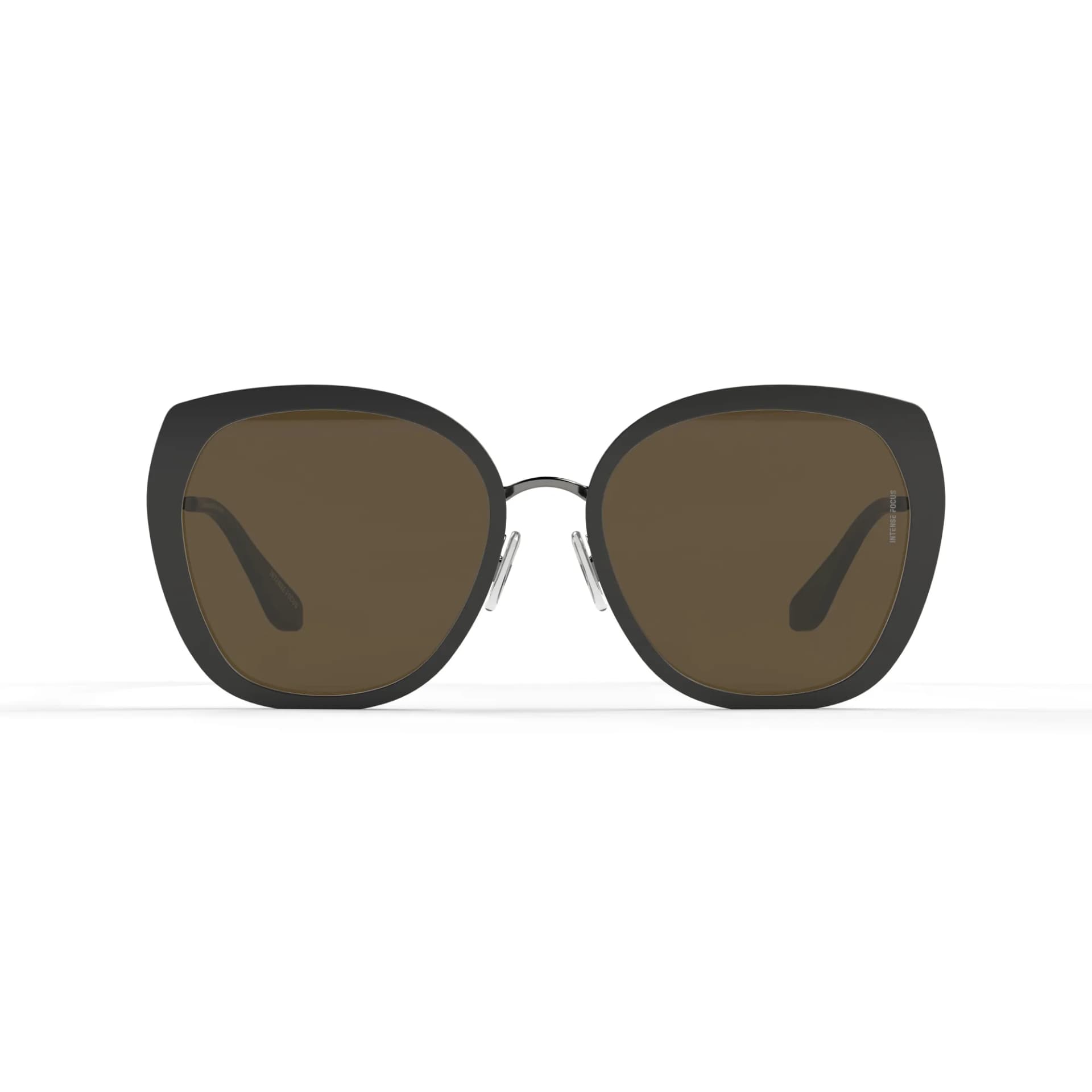 Intense Focus ES 1098X sunglasses in colour C-D, charcoal grey frame with brown lenses, front view