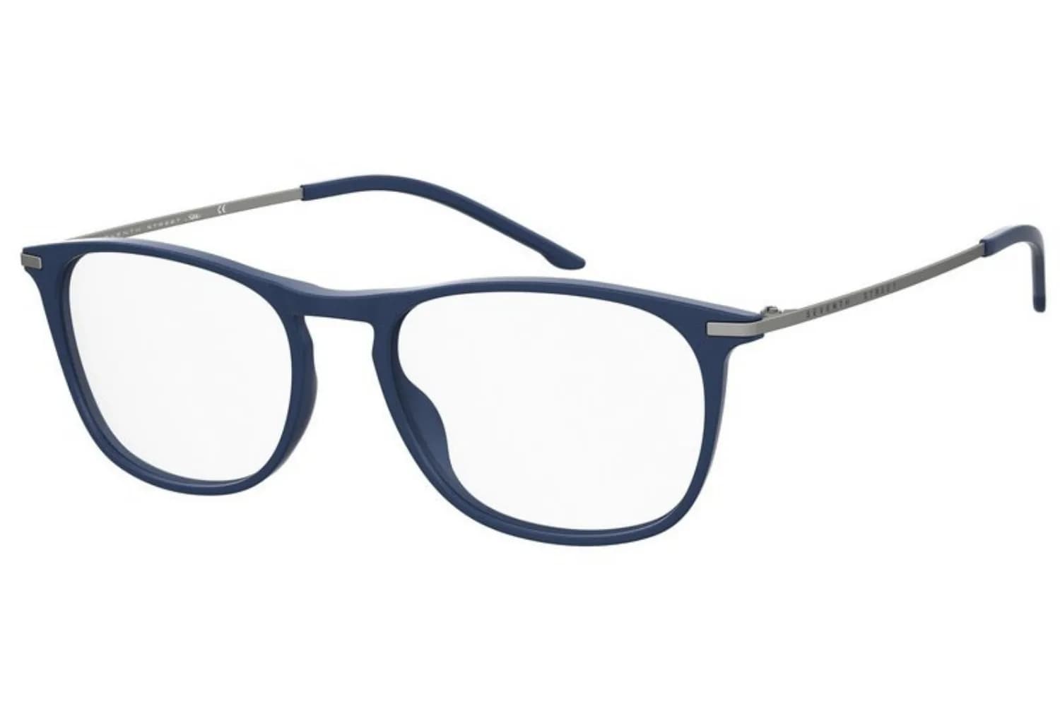 Seventh Street 7A 085 eyeglasses in Matte Blue (FLL), front three-quarter view