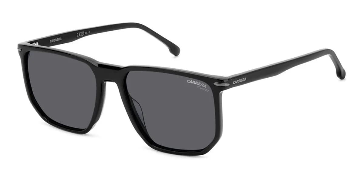 Carrera Sunglasses 329/S in Black Grey (08A), front three-quarter view