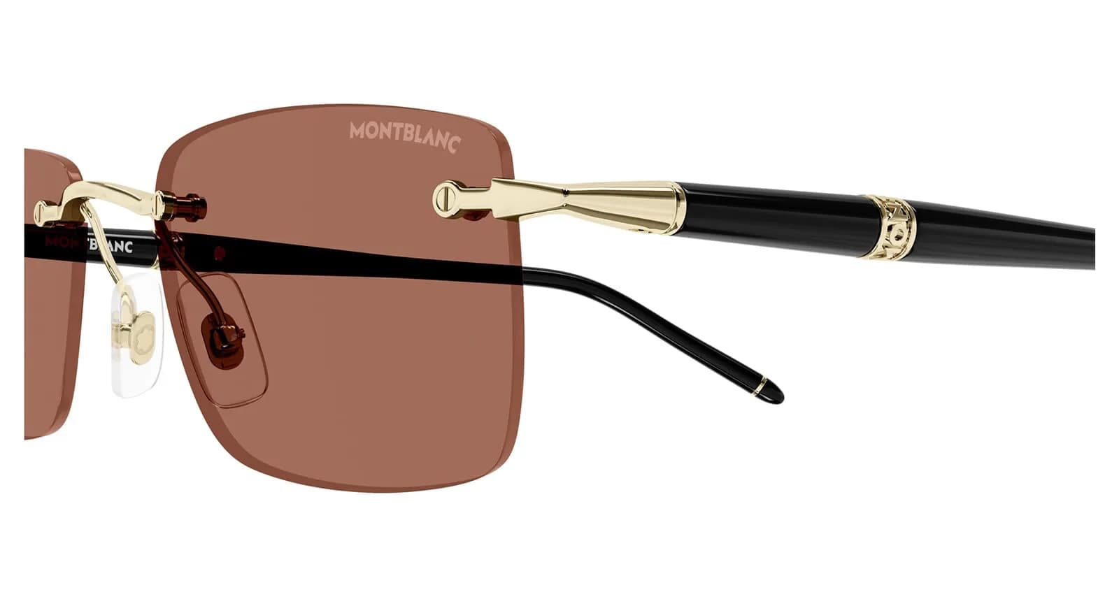 Mont Blanc Sunglasses MB0344S in Gold (007), detail view