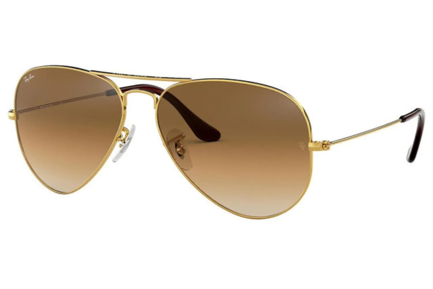 Ray-Ban RB3025I sunglasses in Gold / Light Brown Gradient (001/51), front three-quarter view