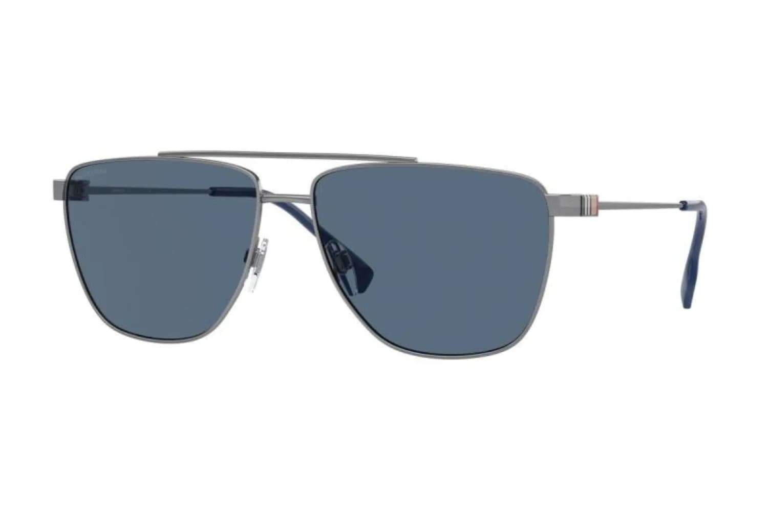 Burberry Sunglasses BE3141 in Gunmetal / Dark Blue (1003/80), front three-quarter view