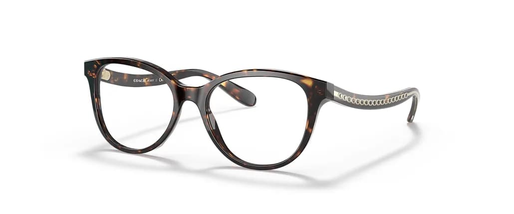 Coach Frame HC6177 in Dark Tortoise (5120), front three-quarter view