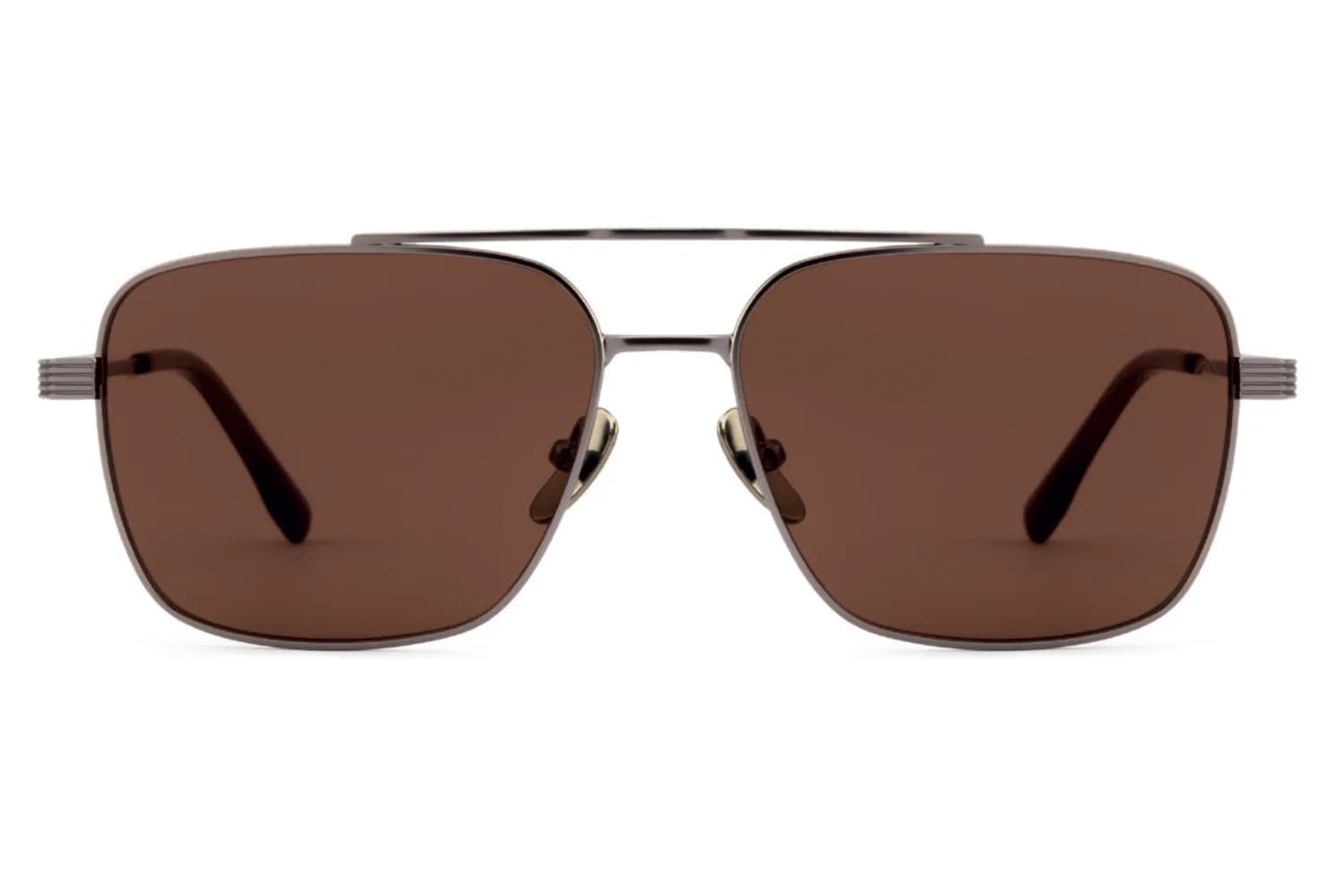 David Jones Sunglasses 470S in Gunmetal / Brown (C4), straight front view